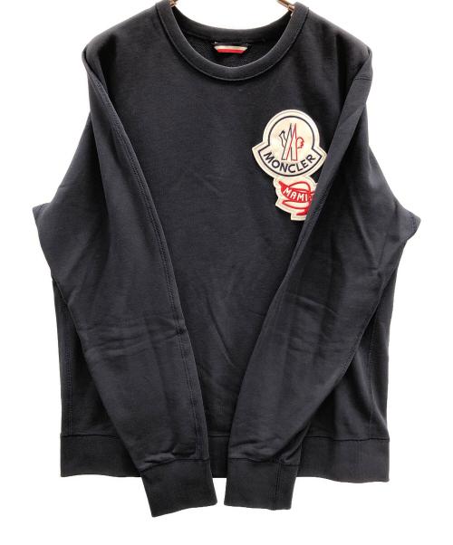 MONCLER（モンクレール）MONCLER (モンクレール) ロゴパッチスウェット ネイビー サイズ:Lの古着・服飾アイテム