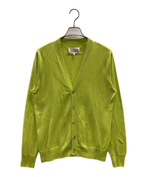 MARTIN MARGIELA（マルタン・マルジェラ）MARTIN MARGIELA (マルタン・マルジェラ) エルボーパッチカーディガン 黄緑 サイズ:Mの古着・服飾アイテム