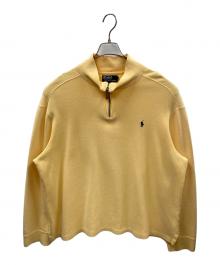 POLO RALPH LAUREN（ポロ・ラルフローレン）の古着「ハーフジップスウェット」｜イエロー