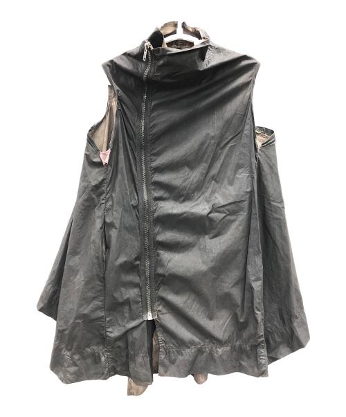 RICK OWENS（リックオウエンス）RICK OWENS (リックオウエンス) ハイネックライダースベスト ブラック サイズ:XSの古着・服飾アイテム