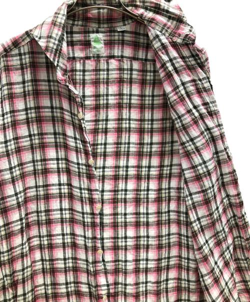 finamore（フィナモレ）finamore (フィナモレ) 長袖シャツ リネンシャツ ピンク サイズ:Lの古着・服飾アイテム