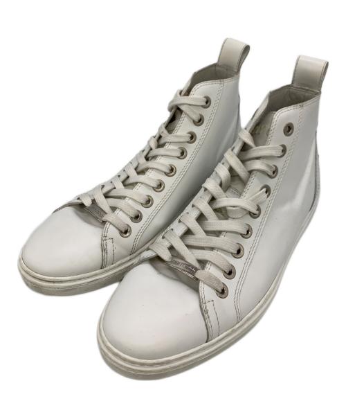 JIMMY CHOO（ジミーチュウ）JIMMY CHOO (ジミーチュウ) ハイカットスニーカー ホワイト サイズ:42の古着・服飾アイテム