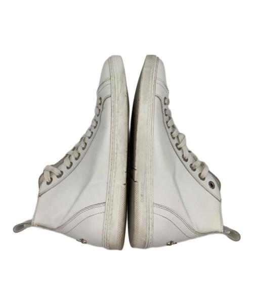 JIMMY CHOO（ジミーチュウ）JIMMY CHOO (ジミーチュウ) ハイカットスニーカー ホワイト サイズ:42の古着・服飾アイテム