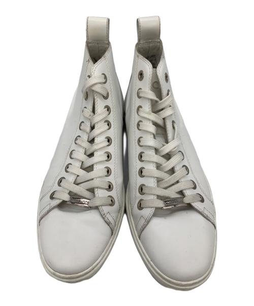 JIMMY CHOO（ジミーチュウ）JIMMY CHOO (ジミーチュウ) ハイカットスニーカー ホワイト サイズ:42の古着・服飾アイテム
