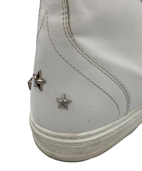 JIMMY CHOO（ジミーチュウ）JIMMY CHOO (ジミーチュウ) ハイカットスニーカー ホワイト サイズ:42の古着・服飾アイテム