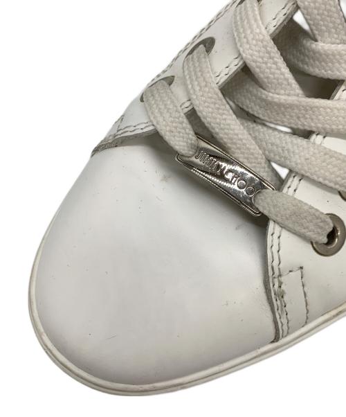 JIMMY CHOO（ジミーチュウ）JIMMY CHOO (ジミーチュウ) ハイカットスニーカー ホワイト サイズ:42の古着・服飾アイテム