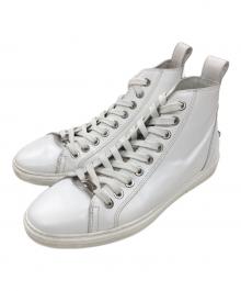 JIMMY CHOO（ジミーチュウ）の古着「ハイカットスニーカー」｜ホワイト