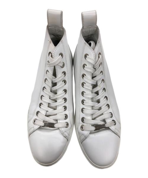 JIMMY CHOO（ジミーチュウ）JIMMY CHOO (ジミーチュウ) ハイカットスニーカー ホワイト サイズ:42の古着・服飾アイテム