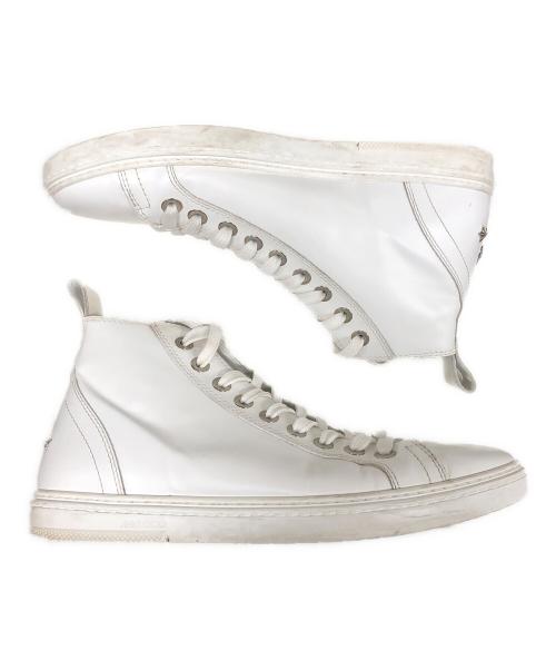 JIMMY CHOO（ジミーチュウ）JIMMY CHOO (ジミーチュウ) ハイカットスニーカー ホワイト サイズ:42の古着・服飾アイテム