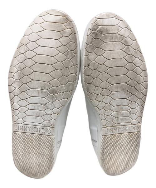 JIMMY CHOO（ジミーチュウ）JIMMY CHOO (ジミーチュウ) ハイカットスニーカー ホワイト サイズ:42の古着・服飾アイテム