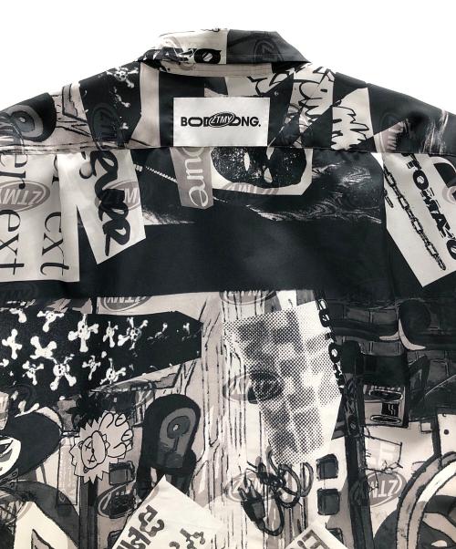 bodysong.（ボディソング）bodysong. (ボディソング) ZUTOMAYO MART (ズトマヨ マート) コラージュシャツ ホワイト×ブラック サイズ:Lの古着・服飾アイテム