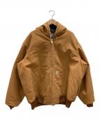 CarHarttカーハート）の古着「ジャケット Quilted Flannel Lined DUCK ACTIVE Jacket (キルテッド フランネル ラインド ダック アクティブジャケット)」｜ブラウン