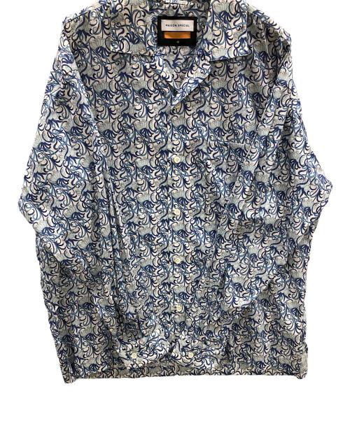 MAISON SPECIAL（メゾンスペシャル）MAISON SPECIAL (メゾンスペシャル) 長袖シャツ ブルー×ホワイト サイズ:46の古着・服飾アイテム
