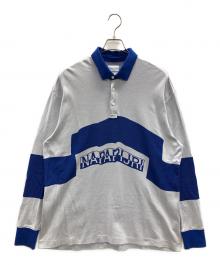 NAPAPIJRI×MARTINE ROSE（ナパピリ×マーティン・ローズ）の古着「長袖ポロシャツ GOTTZ STYLE（ゴッツ スタイル）」｜ネイビー
