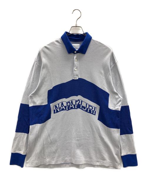 NAPAPIJRI（ナパピリ）NAPAPIJRI (ナパピリ) MARTINE ROSE (マーティン・ローズ) 長袖ポロシャツ GOTTZ STYLE（ゴッツ スタイル） ネイビー サイズ:1の古着・服飾アイテム
