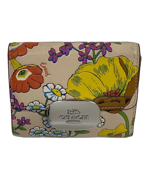 COACH（コーチ）COACH (コーチ) 3つ折り財布 	エライザ スモール ウォレット・フローラル プリント 花柄 サイズ:実寸サイズにてご確認ください。の古着・服飾アイテム