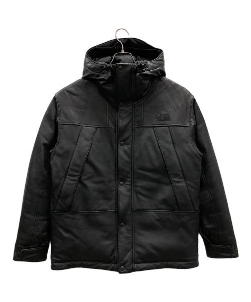 THE NORTH FACE（ザ ノース フェイス）THE NORTH FACE (ザ ノース フェイス) Mountain Down Leather Jacket（マウンテン ダウン レザー ジャケット） ブラック サイズ:Mの古着・服飾アイテム
