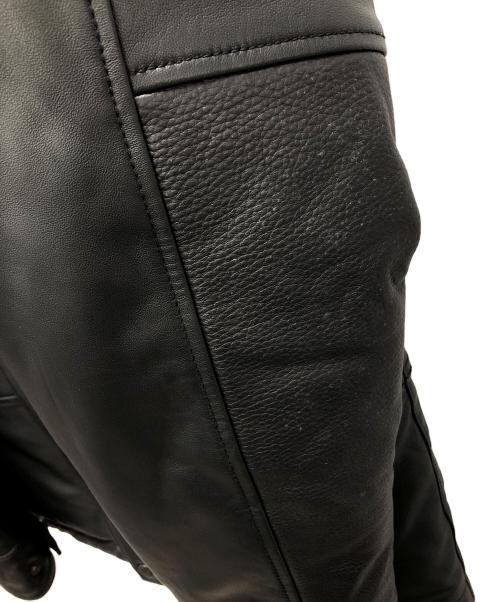 THE NORTH FACE（ザ ノース フェイス）THE NORTH FACE (ザ ノース フェイス) Mountain Down Leather Jacket（マウンテン ダウン レザー ジャケット） ブラック サイズ:Mの古着・服飾アイテム