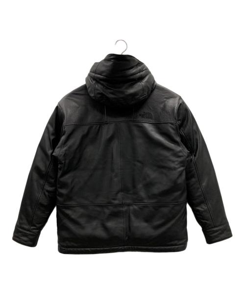 THE NORTH FACE（ザ ノース フェイス）THE NORTH FACE (ザ ノース フェイス) Mountain Down Leather Jacket（マウンテン ダウン レザー ジャケット） ブラック サイズ:Mの古着・服飾アイテム