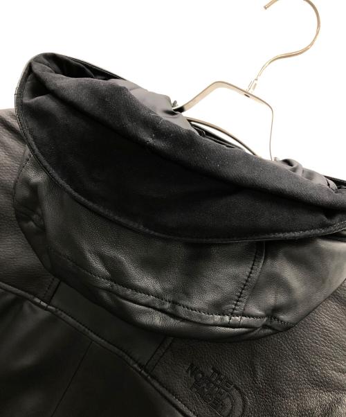 THE NORTH FACE（ザ ノース フェイス）THE NORTH FACE (ザ ノース フェイス) Mountain Down Leather Jacket（マウンテン ダウン レザー ジャケット） ブラック サイズ:Mの古着・服飾アイテム