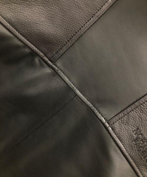 THE NORTH FACE（ザ ノース フェイス）THE NORTH FACE (ザ ノース フェイス) Mountain Down Leather Jacket（マウンテン ダウン レザー ジャケット） ブラック サイズ:Mの古着・服飾アイテム