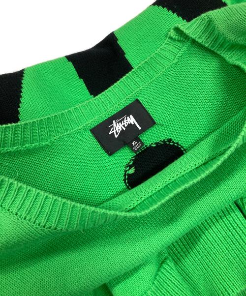 stussy（ステューシー）stussy (ステューシー)  ニット Bent Crown（ベントクラウン） グリーン サイズ:XLの古着・服飾アイテム