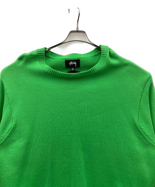 stussy（ステューシー）stussy (ステューシー)  ニット Bent Crown（ベントクラウン） グリーン サイズ:XLの古着・服飾アイテム