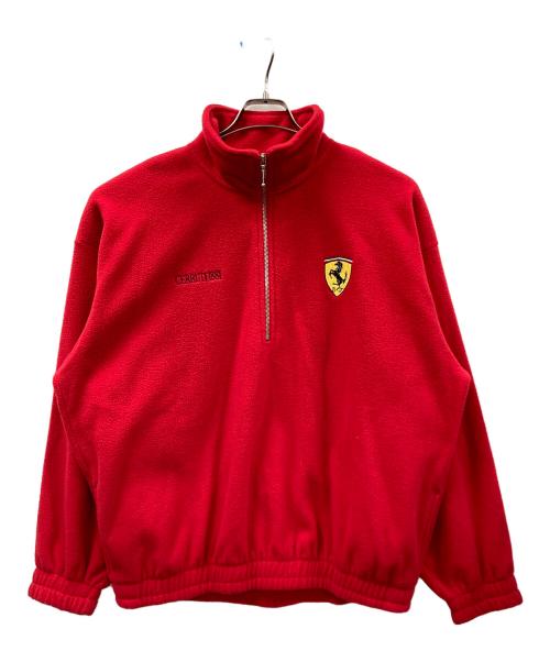 CERRUTI1881（チェルッティ1881）CERRUTI1881 (チェルッティ1881) ハーフジップスウェット 刺繍ロゴ レッド サイズ:XLの古着・服飾アイテム
