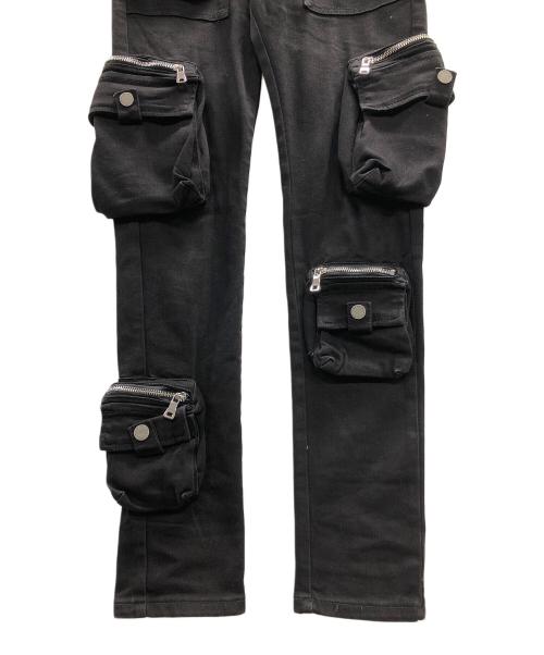 VALABASAS（バラバサス）VALABASAS (バラバサス) カーゴパンツ FEDERAL JEANS（フェデラル ジーンズ） ブラック サイズ:30の古着・服飾アイテム