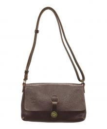 IL BISONTE（イル ビゾンテ）の古着「レザーショルダーバッグ」｜ブラウン