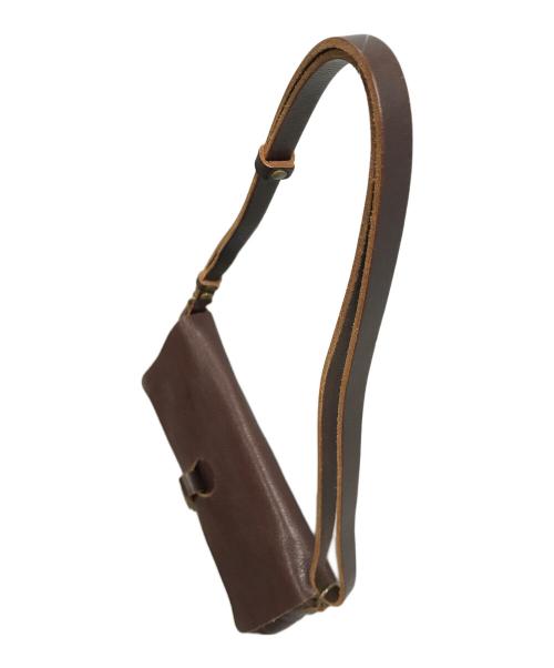 IL BISONTE（イル ビゾンテ）IL BISONTE (イル ビゾンテ) レザーショルダーバッグ ブラウン サイズ:実寸サイズにてご確認ください。の古着・服飾アイテム