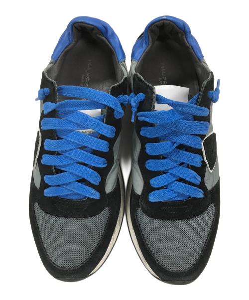 PHILIPPE MODEL（フィリップ モデル）PHILIPPE MODEL (フィリップ モデル) スニーカー グレー×ブルー サイズ:40の古着・服飾アイテム