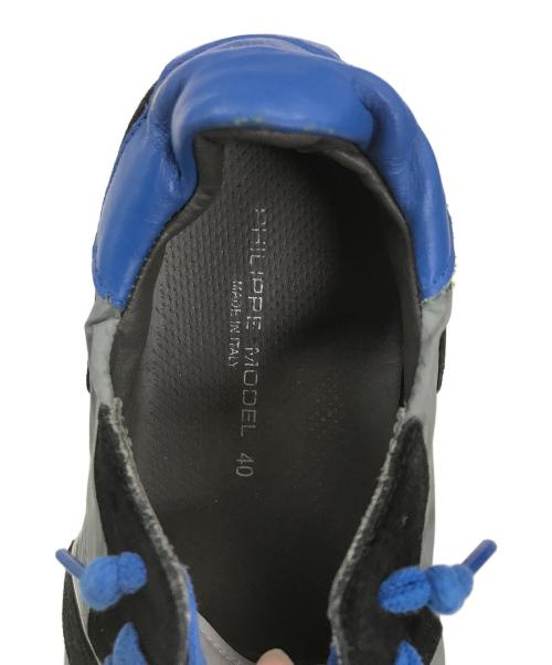 PHILIPPE MODEL（フィリップ モデル）PHILIPPE MODEL (フィリップ モデル) スニーカー グレー×ブルー サイズ:40の古着・服飾アイテム