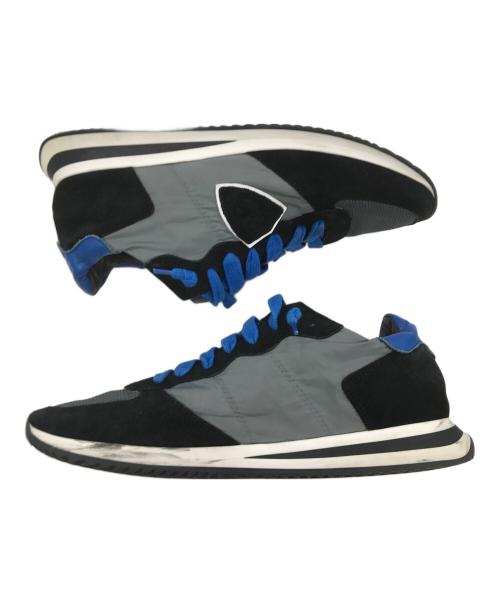 PHILIPPE MODEL（フィリップ モデル）PHILIPPE MODEL (フィリップ モデル) スニーカー グレー×ブルー サイズ:40の古着・服飾アイテム