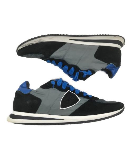 PHILIPPE MODEL（フィリップ モデル）PHILIPPE MODEL (フィリップ モデル) スニーカー グレー×ブルー サイズ:40の古着・服飾アイテム