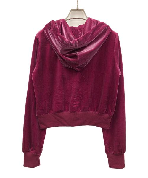X-GIRL（エックスガール）X-GIRL (エックスガール) パーカー VELOUR ZIP UP HOODIE（ベロア ジップアップ フーディー） パープル サイズ:Mの古着・服飾アイテム