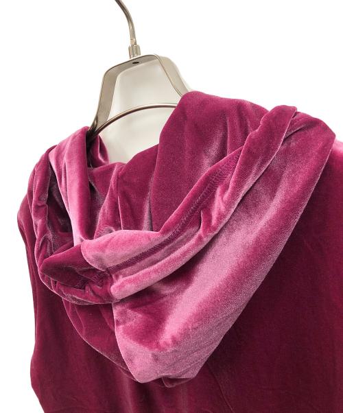 X-GIRL（エックスガール）X-GIRL (エックスガール) パーカー VELOUR ZIP UP HOODIE（ベロア ジップアップ フーディー） パープル サイズ:Mの古着・服飾アイテム