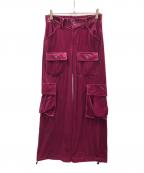 X-GIRLエックスガール）の古着「VELOUR CARGO PANTS（ベロア カーゴ パンツ）」｜パープル