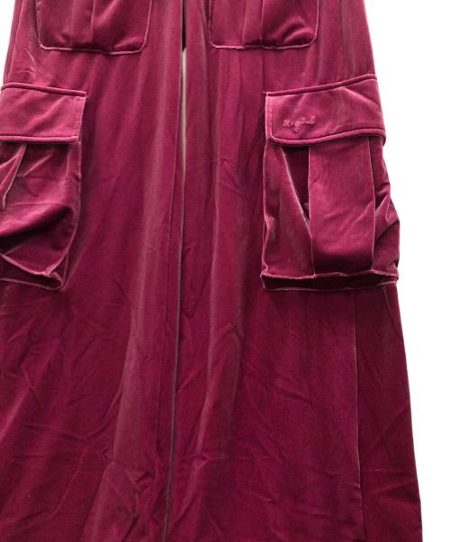 X-GIRL（エックスガール）X-GIRL (エックスガール) VELOUR CARGO PANTS（ベロア カーゴ パンツ） パープル サイズ:Mの古着・服飾アイテム