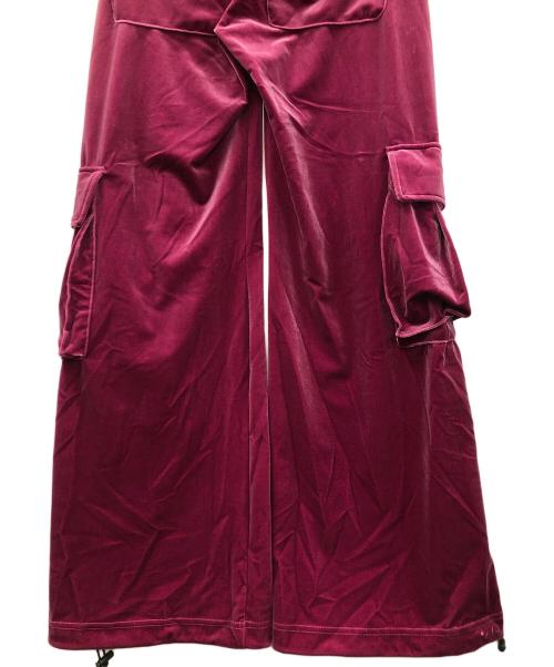 X-GIRL（エックスガール）X-GIRL (エックスガール) VELOUR CARGO PANTS（ベロア カーゴ パンツ） パープル サイズ:Mの古着・服飾アイテム