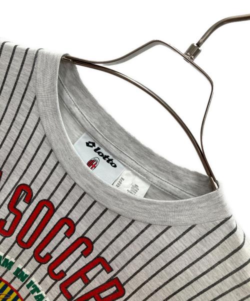 LOTTO（ロット）LOTTO (ロット) 半袖Tシャツ 90s ACミラン 記念Tシャツ グレー サイズ:Lの古着・服飾アイテム