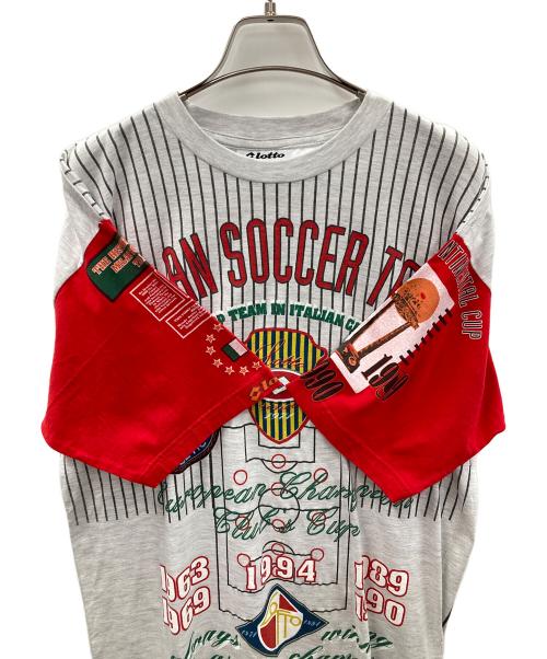 LOTTO（ロット）LOTTO (ロット) 半袖Tシャツ 90s ACミラン 記念Tシャツ グレー サイズ:Lの古着・服飾アイテム