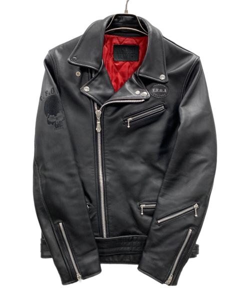 JACKROSE（ジャックローズ）JACKROSE (ジャックローズ) ダブルライダースジャケット ブラック サイズ:3の古着・服飾アイテム