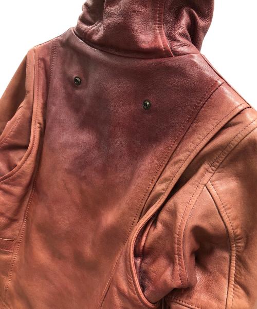 KADOYA（カドヤ）KADOYA (カドヤ) レザージャケット レッド サイズ:Sの古着・服飾アイテム