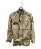BELSTAFFベルスタッフ）の古着「リネンジャケット」｜カーキ