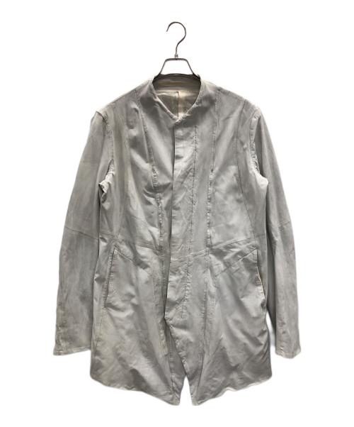 JULIUS（ユリウス）JULIUS (ユリウス) レザーコート ライトグレー サイズ:2の古着・服飾アイテム