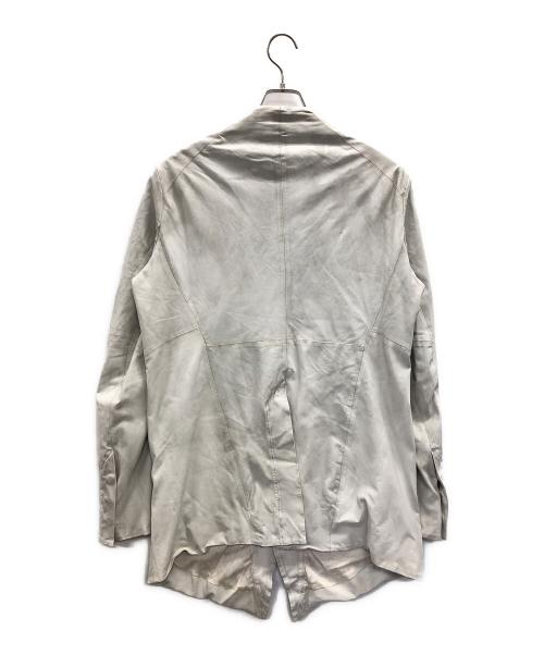 JULIUS（ユリウス）JULIUS (ユリウス) レザーコート ライトグレー サイズ:2の古着・服飾アイテム