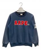 Aape BY A BATHING APEエーエイプ バイ アベイシングエイプ）の古着「スウェット」｜ネイビー