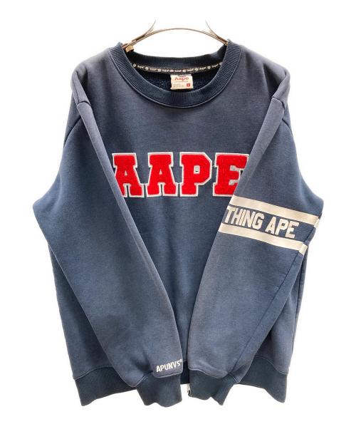 Aape BY A BATHING APE（エーエイプ バイ アベイシングエイプ）Aape BY A BATHING APE (エーエイプ バイ アベイシングエイプ) スウェット ネイビー サイズ:Lの古着・服飾アイテム