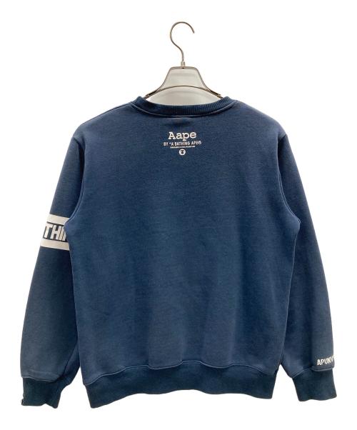Aape BY A BATHING APE（エーエイプ バイ アベイシングエイプ）Aape BY A BATHING APE (エーエイプ バイ アベイシングエイプ) スウェット ネイビー サイズ:Lの古着・服飾アイテム